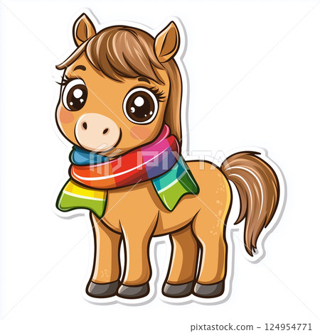 Illustration material: Horse Illustration material: Horse 124954771