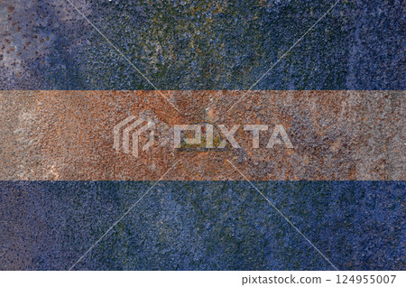 Nicaragua state flag on a metal surface. Dirty grunge Nicaragua flag. Nicaragua state flag on a metal surface. Dirty grunge Nicaragua flag. 124955007