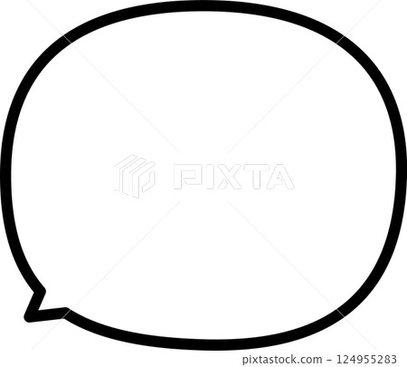 A simple round speech bubble A simple round speech bubble 124955283