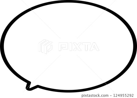 A simple round speech bubble 124955292