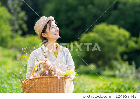 花卉農場、採花、女人 124955442