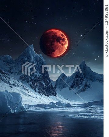 full moon in night sky 124955861