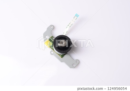 Collection of electronic components isolated in white Collection of electronic components isolated in white 124956054