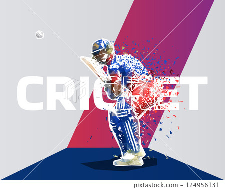 Cricket design. Cricket player, vector illustration graphic design, team sports Cricket design. Cricket player, vector illustration graphic design, team sports 124956131