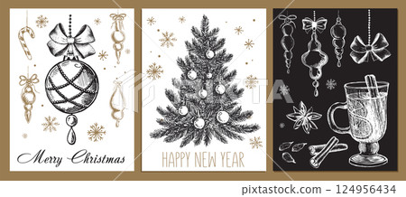 christmas, xmas, vector 124956434