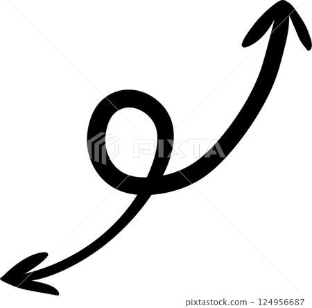 Hand drawing arrow symbol icon for decorate Hand drawing arrow symbol icon for decorate 124956687