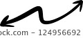 Hand drawing arrow symbol icon for decorate 124956692