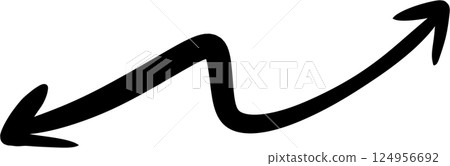 Hand drawing arrow symbol icon for decorate Hand drawing arrow symbol icon for decorate 124956692