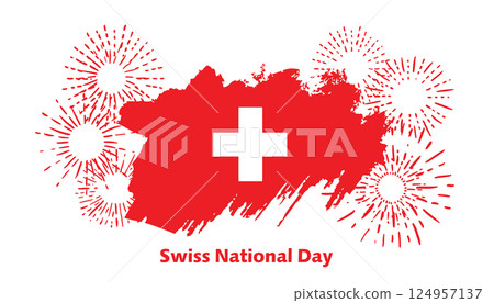 flag, switzerland, vector 124957137