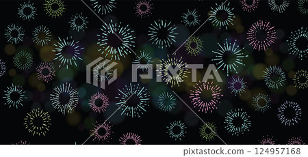 firework, vector, snowflake 124957168