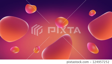 Bubble abstract background material Orange cells Bubble abstract background material Orange cells 124957252