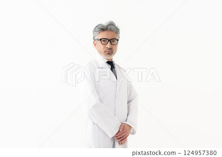 A white coat male A white coat male 124957380