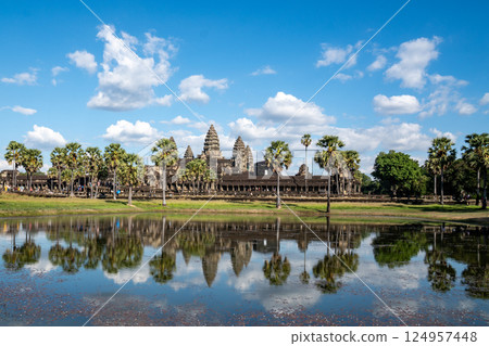 吳哥窟寺廟倒影 124957448