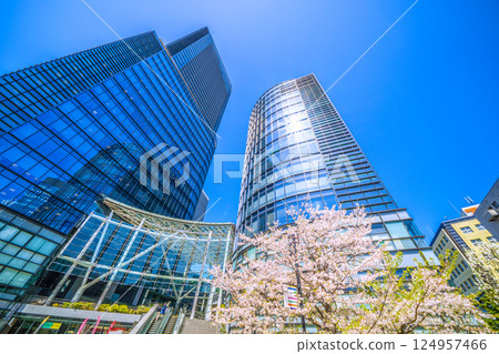 Tokyo cityscape in Japan. View of the Water's Tower in Kanda Awajicho 2-chome. A ray of hope for a new era. Tokyo cityscape in Japan. View of the Water's Tower in Kanda Awajicho 2-chome. A ray of hope for a new era. 124957466