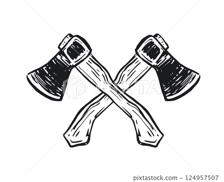 axe, icon, vector 124957507