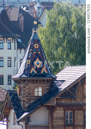 Old wooden house. Old wooden house. 124957620