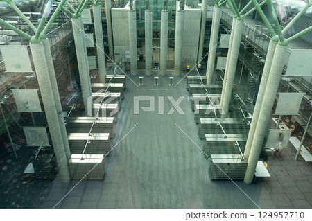 Library of Warsaw University. Polish modern architecture. Poland higher education. 124957710