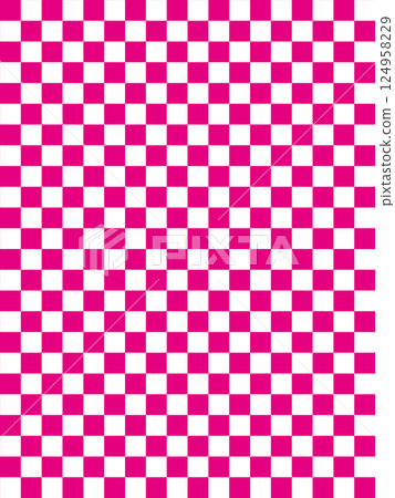 洋紅色方格圖案 124958229
