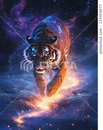 tiger in the dark 124959477