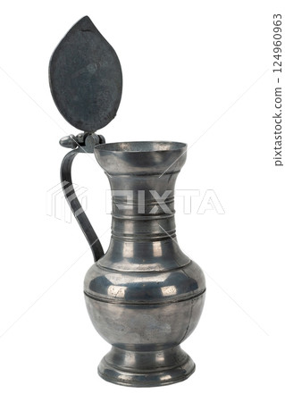 Vintage antique pewter water jug 124960963
