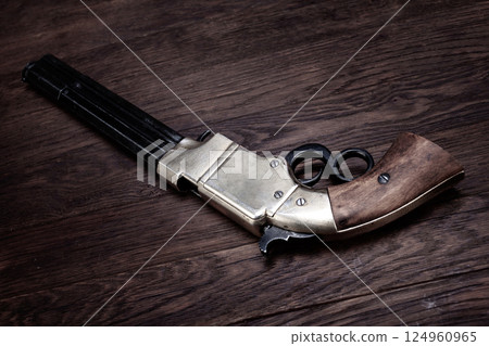 Old West vintage weapon - Volcanic Repeating Pistol 124960965
