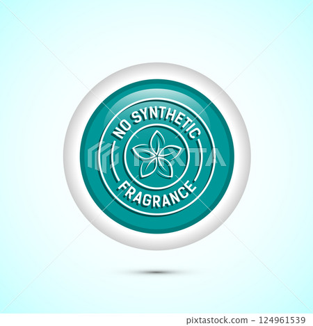 No synthetic fragrance icon design illustration. Synthetic fragrance free label sign symbol, Button design No synthetic fragrance icon design illustration. Synthetic fragrance free label sign symbol, Button design 124961539
