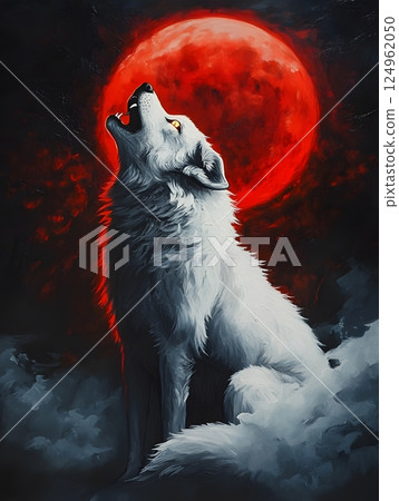 portrait of a beautiful white dog 124962050