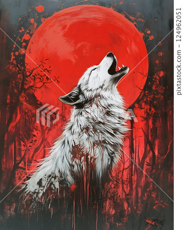 portrait of a beautiful white dog 124962051