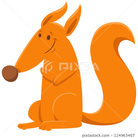 funny cartoon squirrel comic animal character 124963407