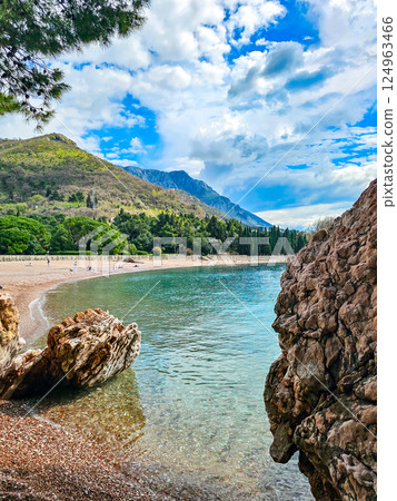 Rocky Coastline and Sea in Montenegro 124963466