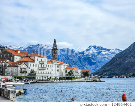 Church near the Old Town of Perast, Montenegro 124964401