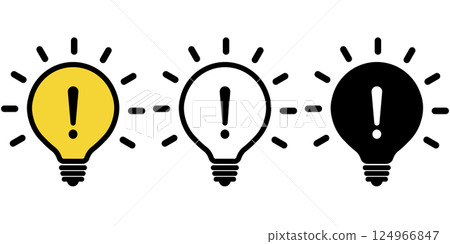 Illustration of a lit light bulb 124966847