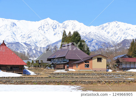 Spring melts in the foothills of Mt. Hakuba Spring melts in the foothills of Mt. Hakuba 124966905