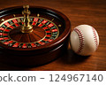 Baseball ball and roulette 124967140