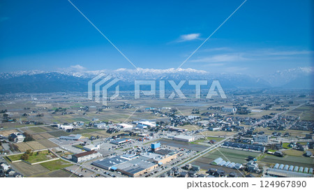 日本富山縣東部入善町的景色 124967890