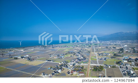 A view of Nyuzen town in the eastern part of Toyama prefecture, Japan A view of Nyuzen town in the eastern part of Toyama prefecture, Japan 124967894