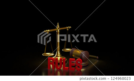 The Libra and hammer for law concept 3d Rendering. The Libra and hammer for law concept 3d Rendering. 124968023