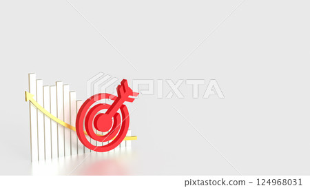 The Red target for Business concept 3d Rendering. The Red target for Business concept 3d Rendering. 124968031