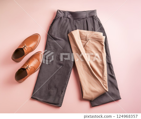 Genderless fashion: Image material of fashion style that is not bound by gender 124968357