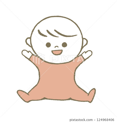 坐著充滿活力的淡粉紅色 124968406