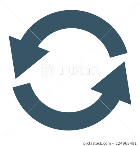 旋轉箭頭 環形箭頭圖示重複 124968481
