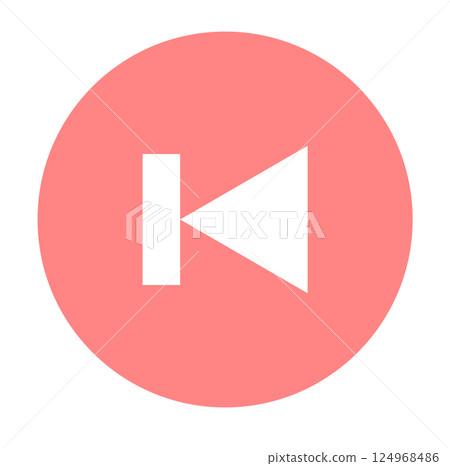 視訊/音樂後退/下一步按鈕圖示說明 124968486