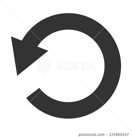 旋轉箭頭 環形箭頭圖示 倒帶 124968507
