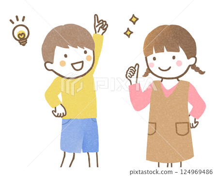 A child with an idea A child with an idea 124969486