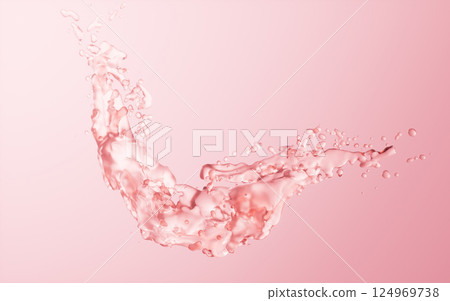 Flowing water liquid background, 3d rendering. 124969738