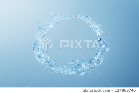 Flowing water liquid background, 3d rendering. 124969740