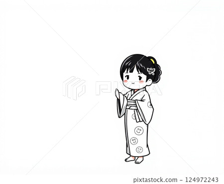 穿著浴衣的男孩的插圖 穿著浴衣的男孩的插圖 124972243