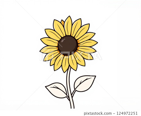 Simple sunflower 124972251