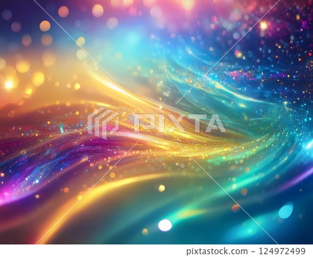 夢幻般閃耀的彩色星空夢幻般的幻想背景 124972499