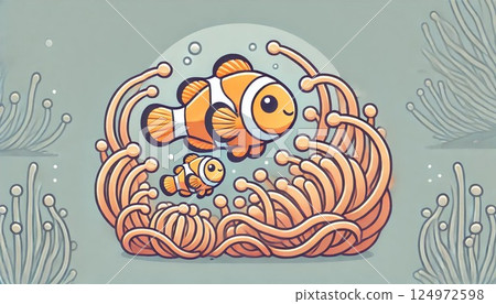 海洋生物的插圖 124972598